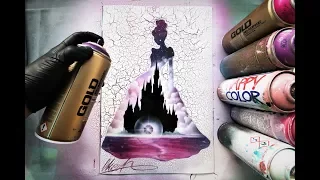 Disney Cinderella - SPRAY PAINT ART - by Skech