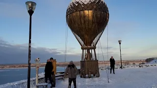 Walking Nizhny Novgorod: Fedorovsky Embankment. Набережная Федоровского. Памятник Жюль Верну