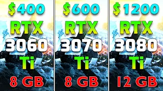 RTX 3060 Ti vs RTX 3070 Ti vs RTX 3080 Ti | PC Gaming Benchmark Tested