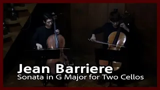 Jean Barriere Sonata for Two Cellos in G major