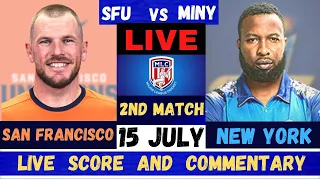 Live MI New York vs San Francisco Unicorns | MINY vs SFU Live 2nd Match Major League Cricket 2023