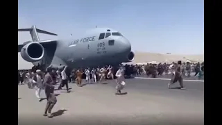 Overloaded C-17 military plane takes off from Kabul with 800 people | Tragic results