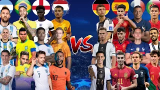 BRAZİL ARGENTİNA ENGLAND  HOLLAND VS FRANCE PORTUGAL SPAİN GERMANY🔥ULTİMATE COMPARİSON