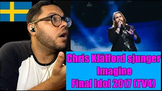 Chris Kläfford sjunger "Imagine" - Final Idol 2017 | Brasiliansk reaktion | SWEDISH REACTION