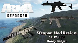 Arma Reforger, Weapon Mod Showcase (Honey Badger, AK-12, G36)