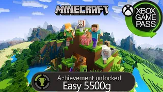 Easy 5500 Gamerscore Achievement Guide Minecraft (Gamepass) Xbox series, xbox one and PC