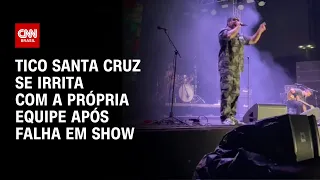 Tico Santa Cruz se irrita com a própria equipe após falha em show em Boa Vista (RR)