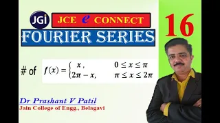 Fourier Series of an even  function in the interval  (0,  2π) || 18mat31 || Dr Prashant Patil