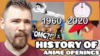 First Time REACTING to The Evolution of Anime Series 1960 - 2020 | History of Anime Openings