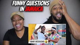 🇯🇲 American Couple Reacts "FUNNY QUESTIONS IN JAMAICA | What Yuh Know"