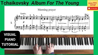 Tchaikovsky Album for the young op.39 No.1 "Morning Prayer". Tutorial with score EASY