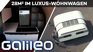 Bis zu 6 Personen passen hier ohne Probleme rein! Der ausziehbare XXL-Wohnwagen |Galileo |ProSieben