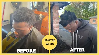 Starter wicks 🌴on a short fro step by step (must watch)