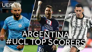 AGÜERO, MESSI, DI MARÍA | ARGENTINA #UCL Top Scorers