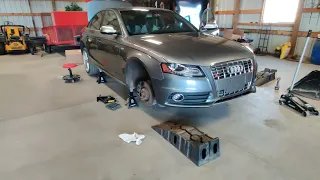How to place your Audi B8 A4/A5/S4/S5 on jack stands! (All wheels off of the ground)