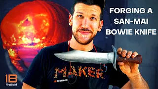 Hand Forging a San Mai Bowie Knife