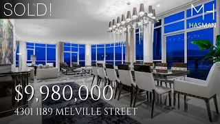 Now Sold! The Melville Penthouse - A Mansion in the Sky - 43 Floors Above the Coal Harbour Skyline