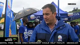 DA leader John Steenhuisen drums up support in Durban ahead of by-election
