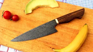 Knife making ~ Making a mosaic damascus Chefknife