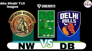 NW vs DB Dream11, NW vs DB Dream11 Team Prediction, Northern Warriors vs Delhi Bulls,T10 League 2021