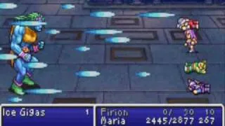 Final Fantasy II Dawn of Souls Solo Maria Boss Run #12 Ice Gigas