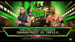 wwe2k24 Damian Priest VS Triple H Last Man Standing Match