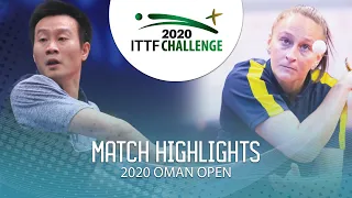 Wang Yang/Tatiana Kukulkova vs Florent Lambiet/Nathalie M. | 2020 ITTF Oman Open Highlights (R16)