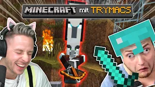 TRYMACS triggert einen OP RAID & haut einfach AB! MINECRAFT mit TRYMACS!