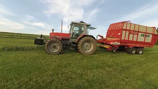 1. Schnitt 2020 / Massey Ferguson 3085 Turbo / Pöttinger Europrofi / Sound