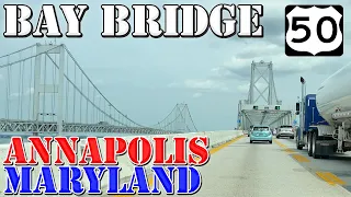 Chesapeake Bay Bridge - America's SCARIEST Bridge - Annapolis - Maryland - 4K Infrastructure Drive