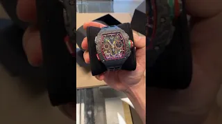 Unbox the Carbon TPT Richard Mille RM65-01 AUTOMATIC Split seconds chronograph.