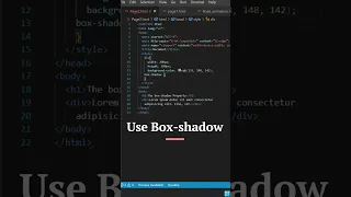 How to use  Box-shadow in css || Box-Shadow || #shorts #html #code