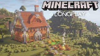 Minecraft Peaceful Longplay - Relaxing Adventure, Building a Savannah Starter House (No Commentary)