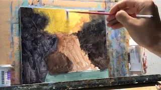 Waterfall Painting in Acrylics