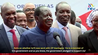 Raila on working with DP Gachagua: He is seeing the light, he is a Saul who has now become a Paul