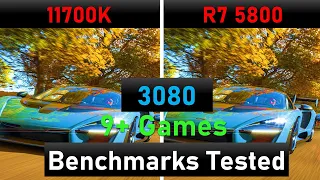 Intel 11700k vs ryzen 5800 Gaming benchmark  msi gaming x 3080