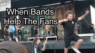 When Bands Help The Fans