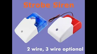 Wired Strobe Siren Durable 12V/24V Home Security Alarm With Flashing Red Light and loud sound