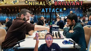 Nepo shakes his head when Nihal doesn't find the win | World Cup 2023 | Round 4.3