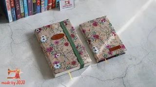 How to easily make a Fabric Book Cover the size you want | gift idea | @madebyjojo