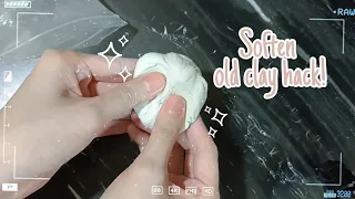 How to soften hard air dry clay! Simple trick to reuse your old clay ✨️
