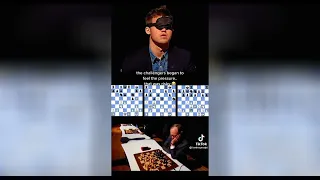 magnuscarlsen plays blindfold chess against 3 opponents at the same time ! 🥶 # chess # chesstok # GM