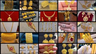 Gold Jewellery Collection 2024 /gold earrings/gold jhumka/Gold Kangan/Gold Necklace/earrings design