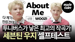 WOOZI from SEVENTEEN, the best composer born from Tooniverse, answers the self-test quizzes