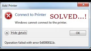 how to fix windows cannot connect to the printer Error 0x0000011b