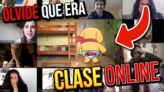 ¡Olvidaron que estaban en CLASES ONLINE y se hizo VIRAL! | Parte MIL :v