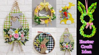 5 Easter Bunny wreath made with simple materials | DIY Low budget Easter décor idea 🐰25