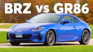 2023 Subaru BRZ vs. Toyota GR86; All-Weather vs. Snow Tires | Talking Cars #383