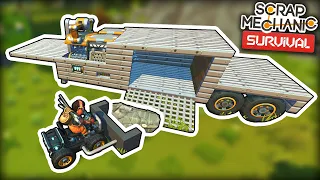 I Built a Refinery Transport Trailer for Crushing Rocks! (Scrap Mechanic Survival Ep.26)