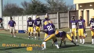 LSU Spring Practice Defensive Gauntlet Drill - March 19